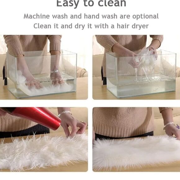 NWOT Faux Fur Heart Shaped Rug 😍 - Picture 3 of 5